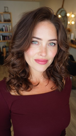 Beautiful Bouncy Layered Curls for Added Volume
