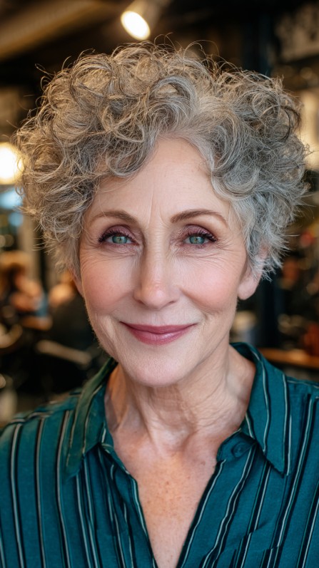 Charming Short Curly Cut with Defined Texture