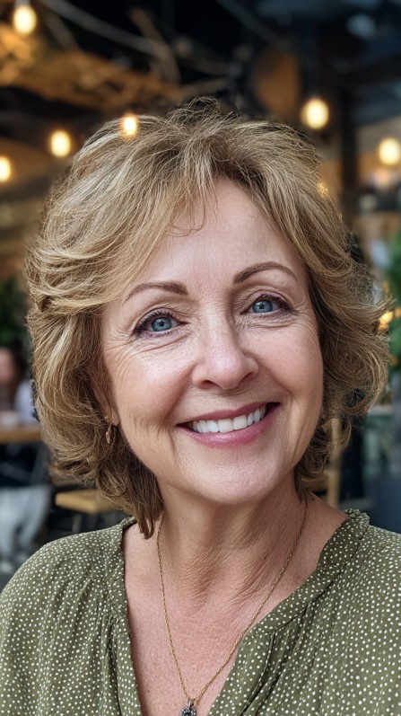 Charming Soft Curled Bob with Gentle Volume