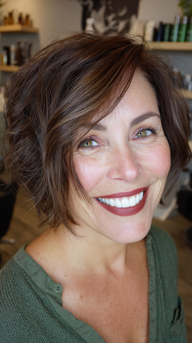 Charming Textured Bob with Soft Waves