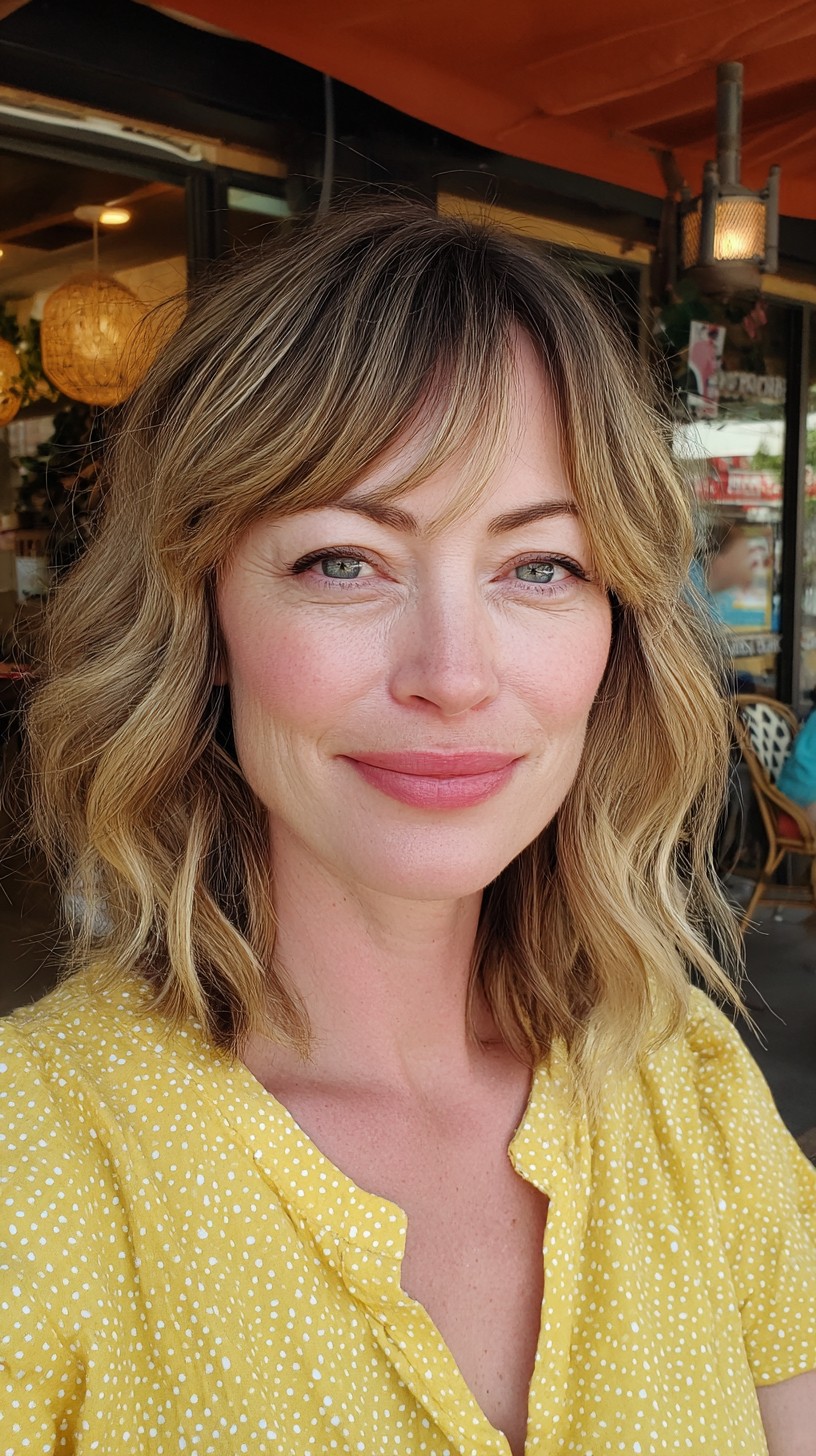 chic layered beachy waves haircut