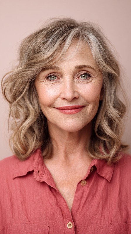 Chic Soft Waves with Subtle Highlights
