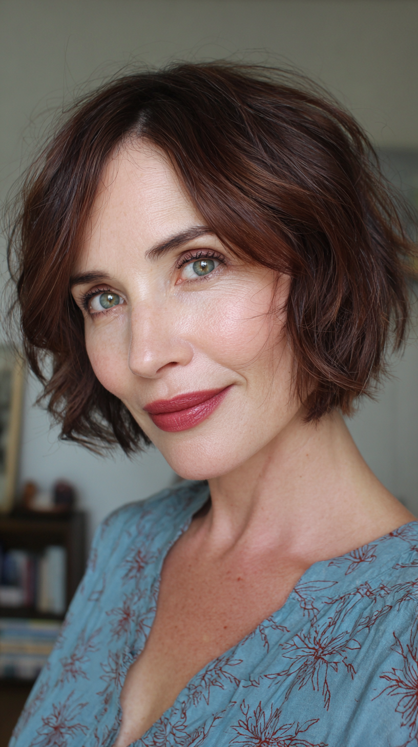 Chic Textured Bob with Effortless Waves