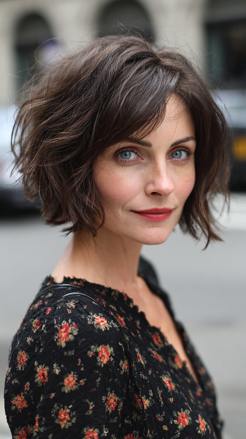Chic Textured Bob with Soft Movement