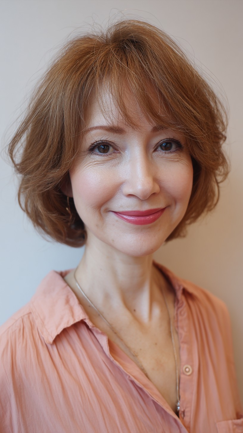 Chic Textured Bob with Subtle Volume