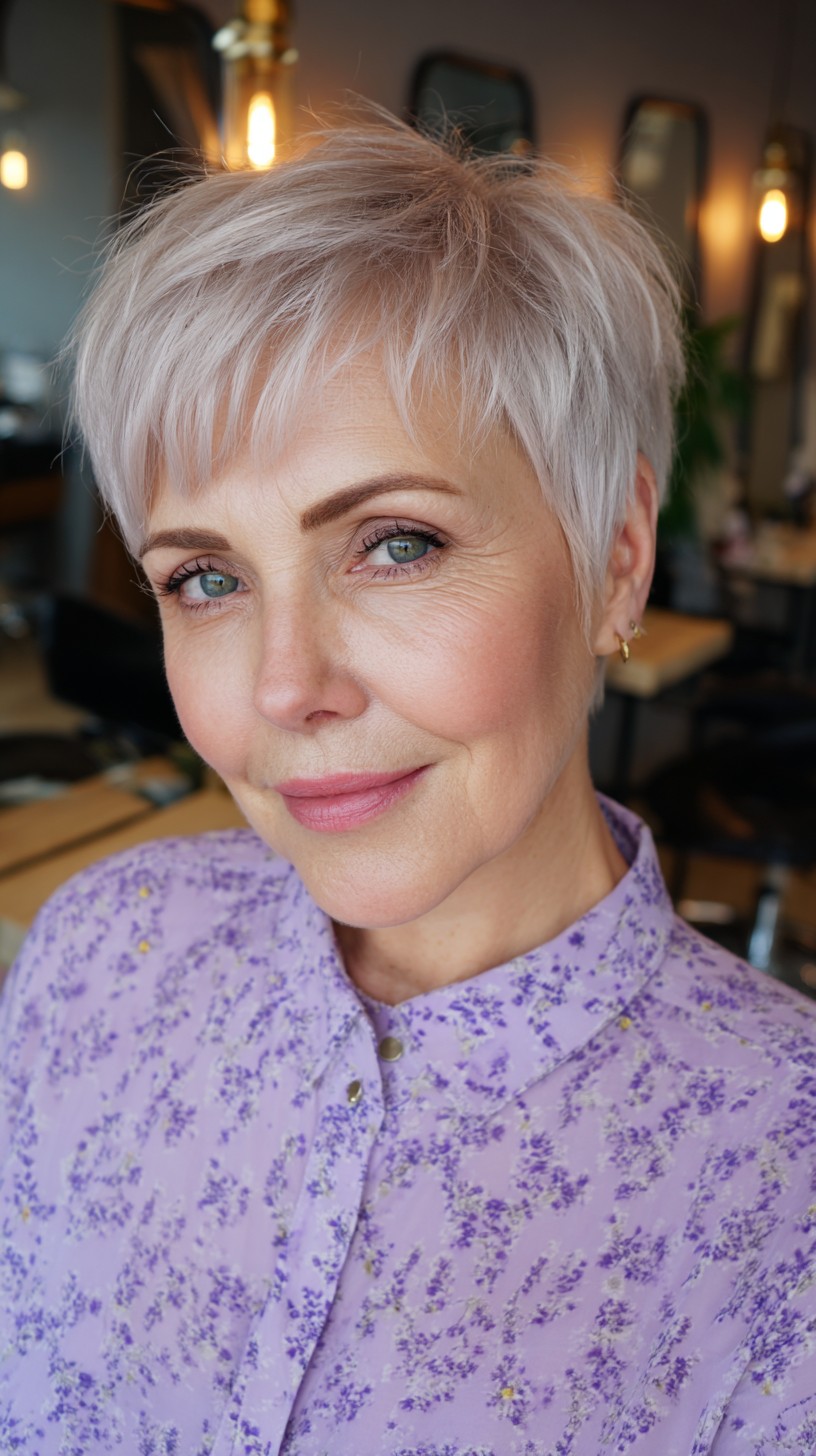 Chic Textured Pixie Cut with Subtle Layers