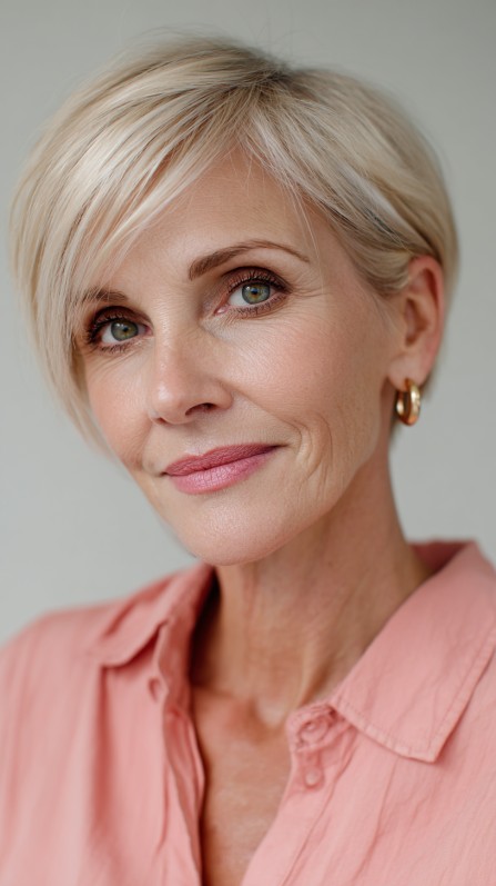 Chic Textured Pixie Cut with Wispy Bangs
