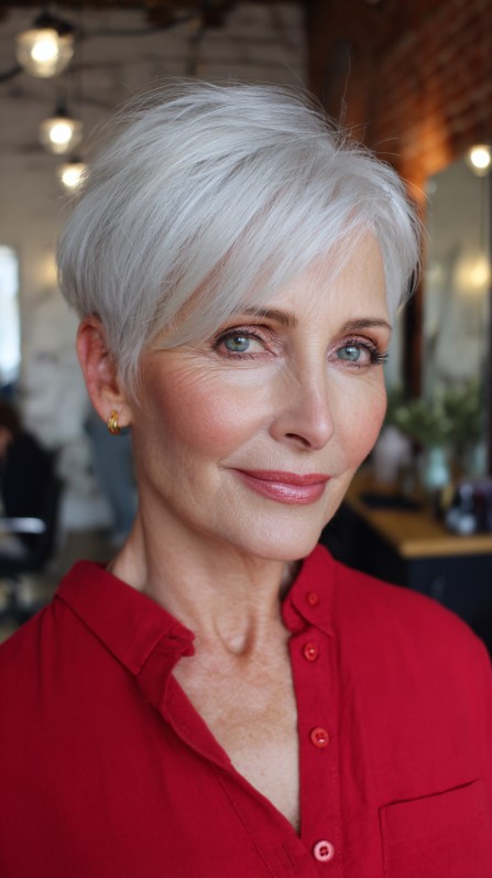 Modern Short Pixie Cut with Textured Layers