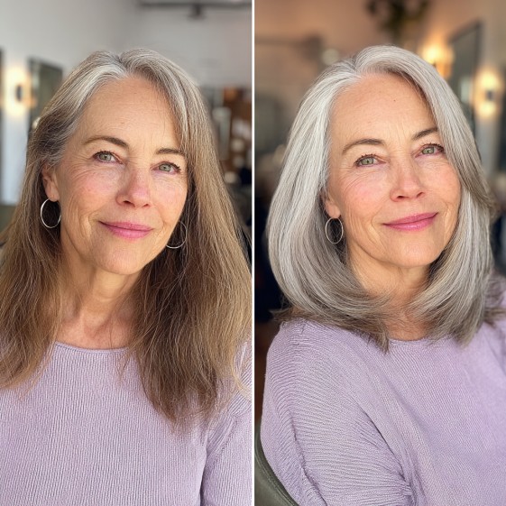 Modern Textured Midi Bob with Subtle Layers