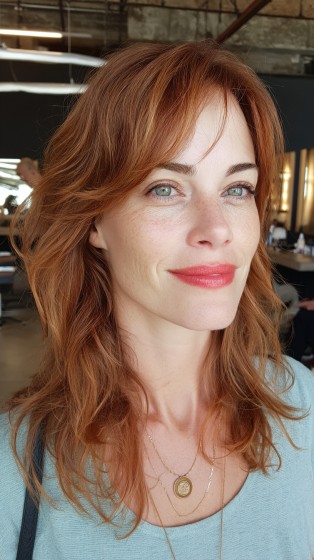Radiant Layered Cut with Warm Copper Tones