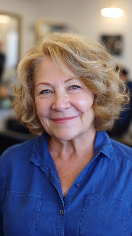 soft textured bob with natural waves