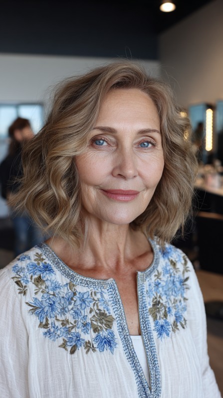 Soft Textured Lob with Gentle Waves