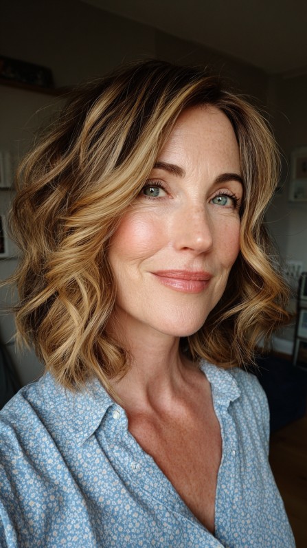 Soft Textured Shoulder-Length Waves