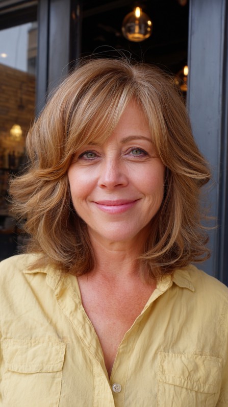 Softly Layered Shoulder-Length Cut with Natural Volume