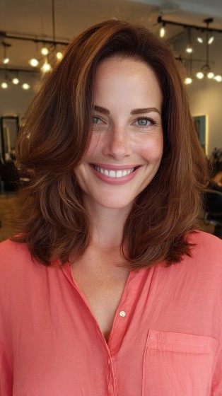 Softly Textured Mid-Length Cut with Natural Movement