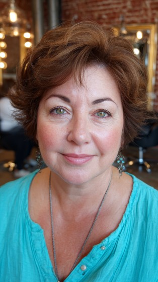 Softly Voluminous Textured Bob with Warm Undertones