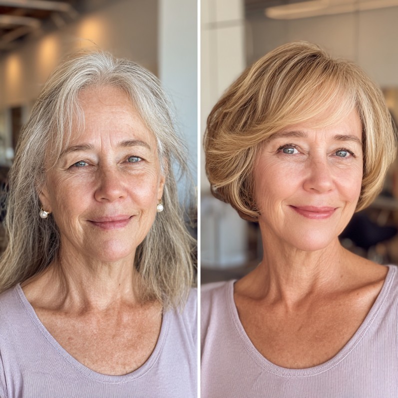 Stylish Soft Layered Bob with Subtle Highlights