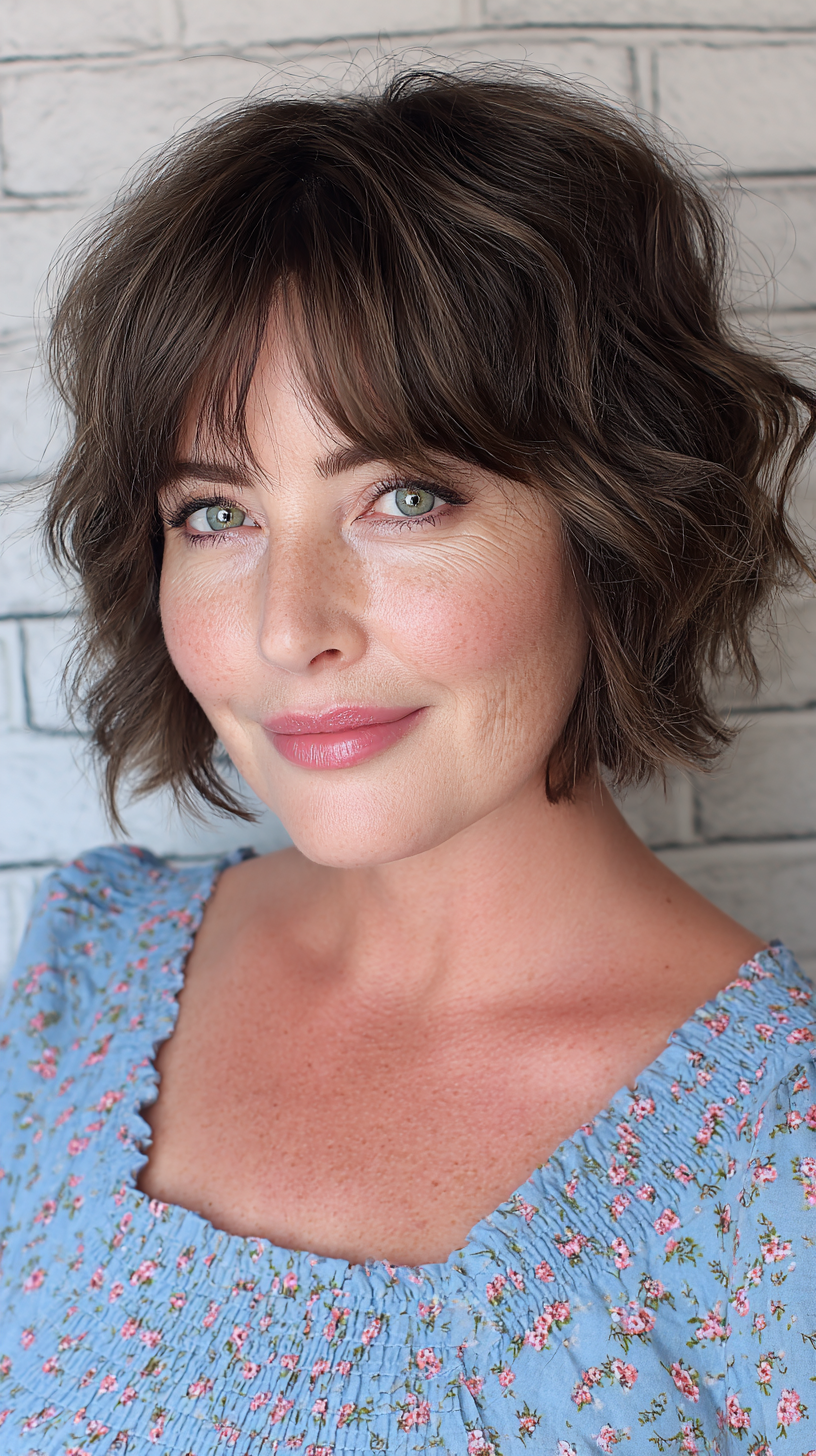 Textured Messy Bob with Soft Layers