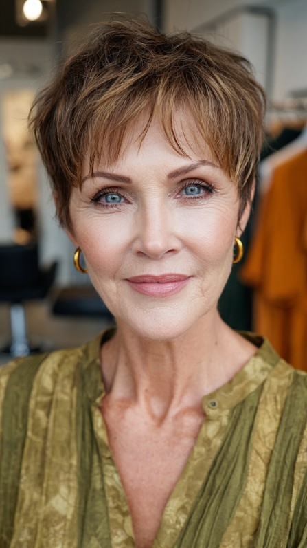 Textured Pixie Cut with Soft Bangs