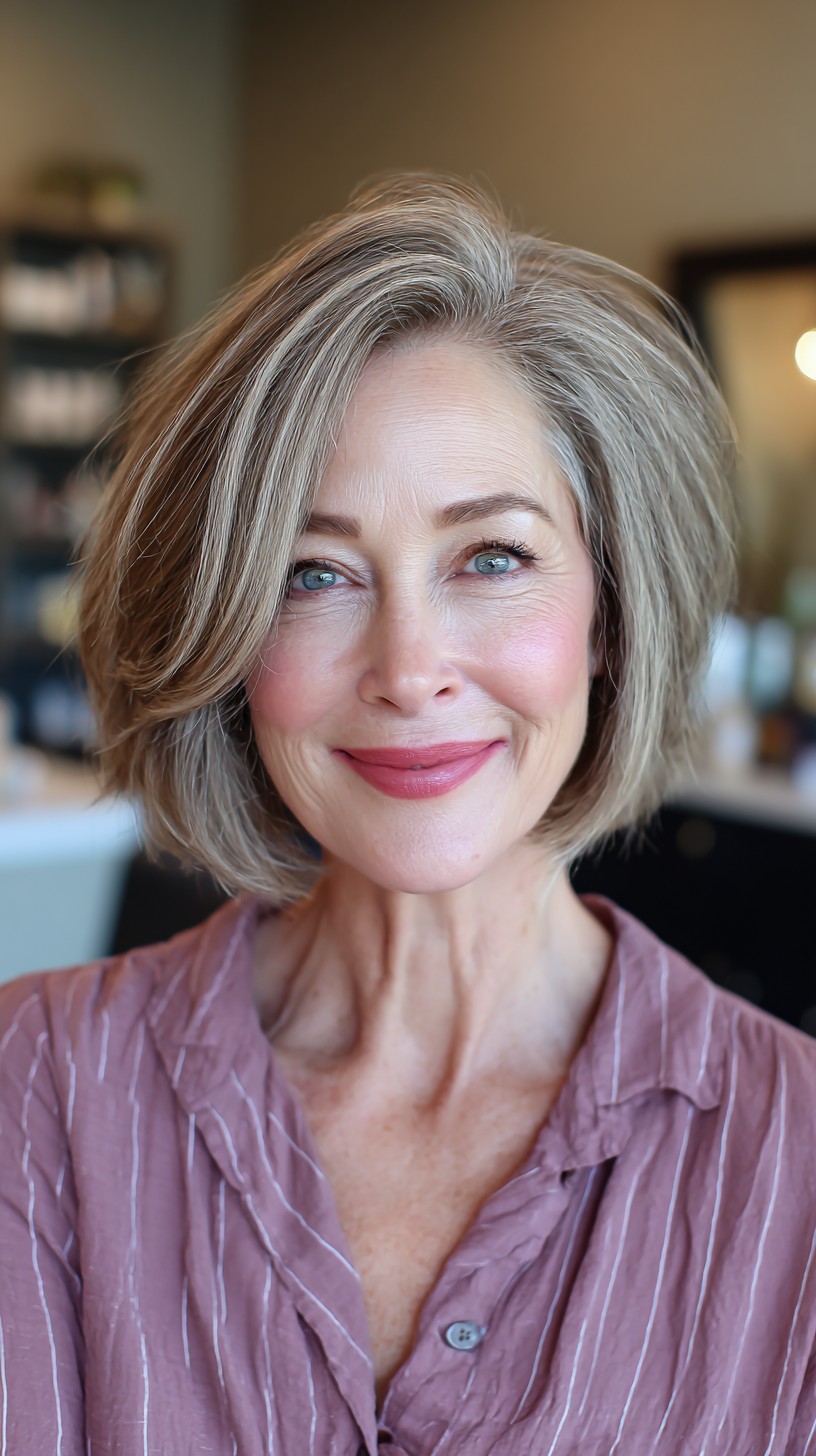 Textured Short Bob with Face-Framing Layers