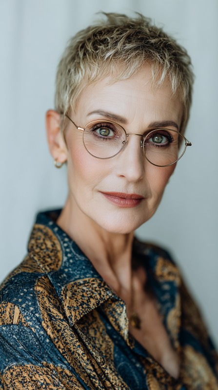Textured Short Pixie Cut with Soft Layers