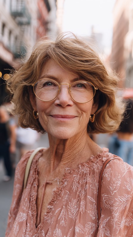Textured Shoulder-Length Cut with Soft Curls
