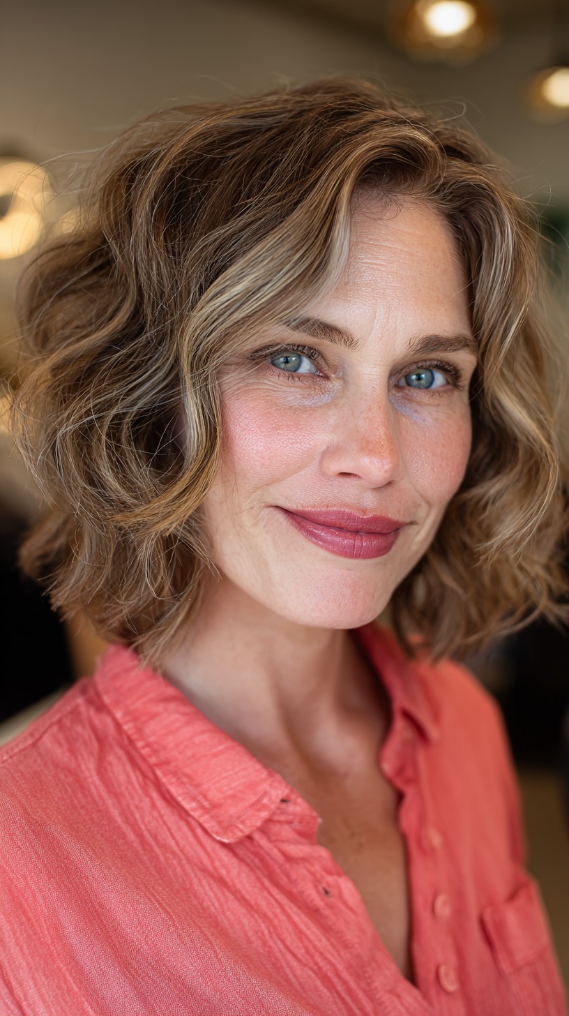 Soft Beachy Waves with Subtle Highlights