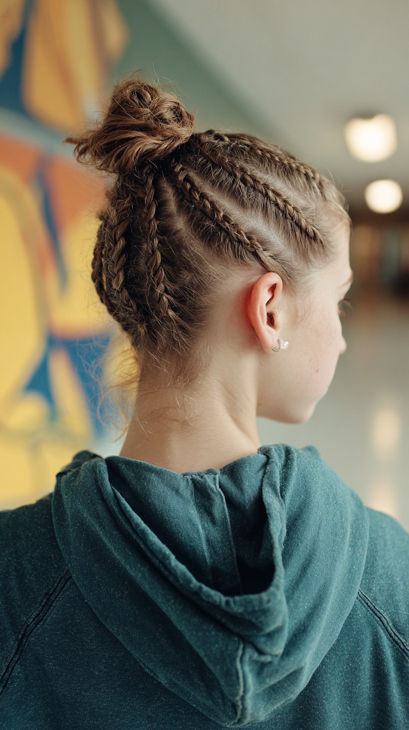 Charming Braided Bun with Intricate Side Braids
