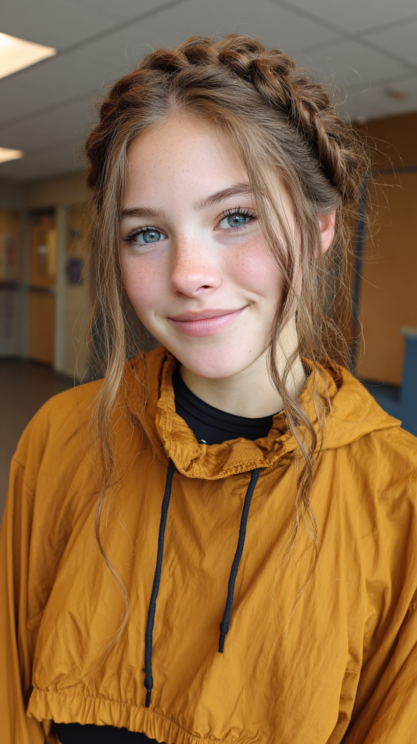 Charming Double Braids with Soft Face-Framing Strands