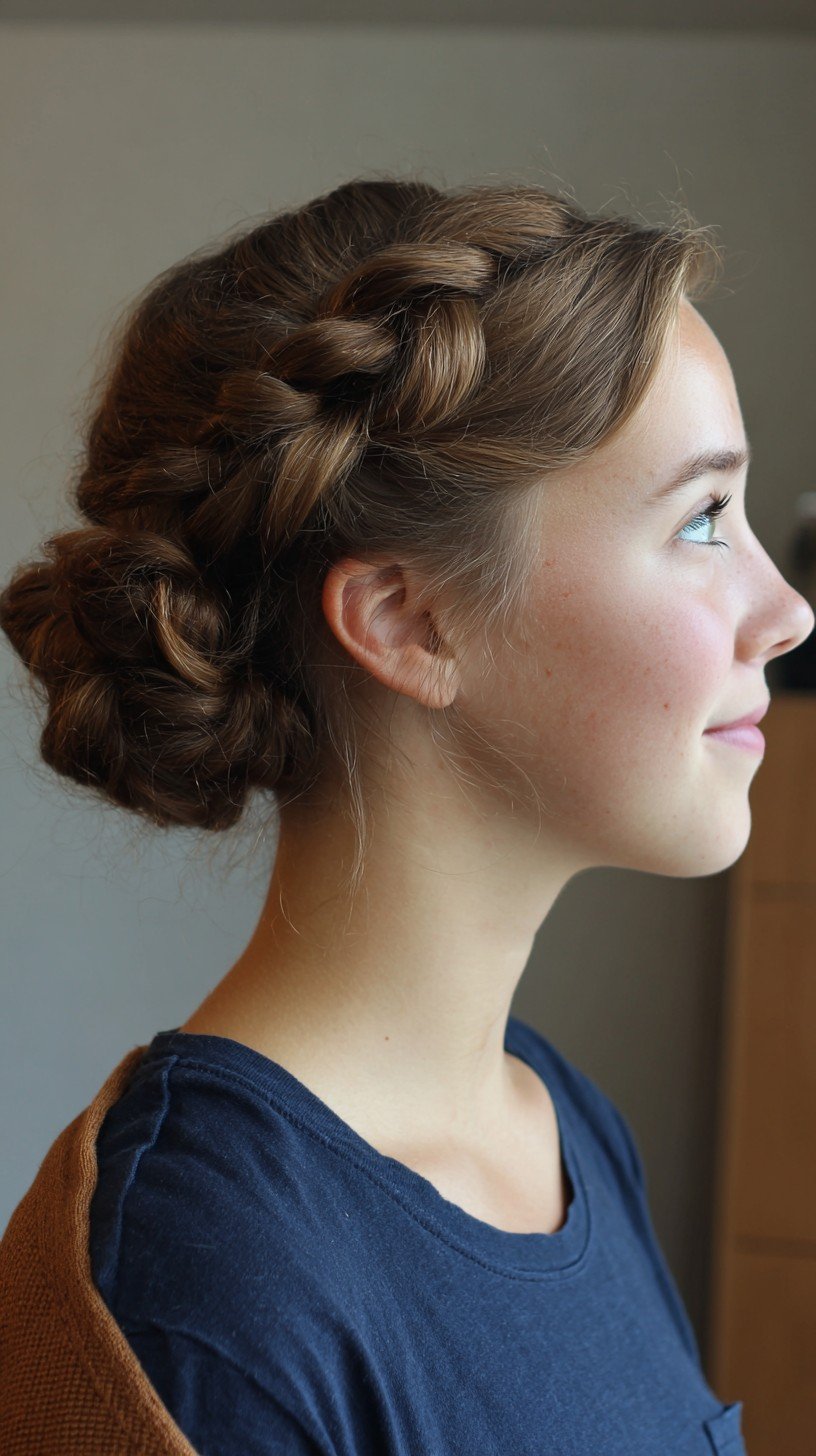 Charming Elegant Braided Low Bun