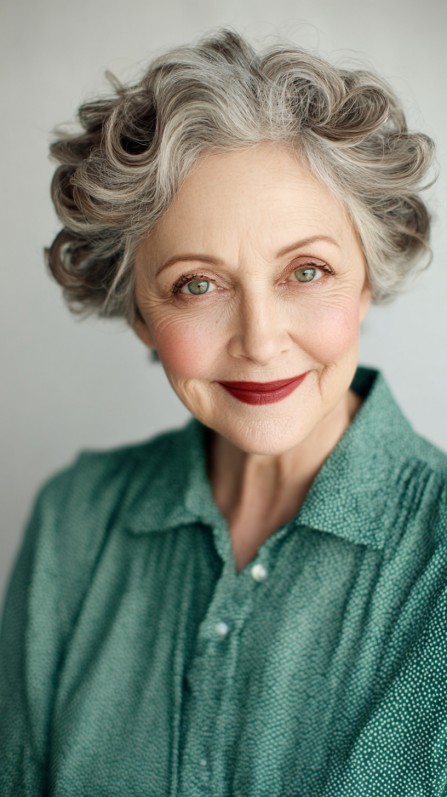 Charming Retro Curled Bob with Soft Volume