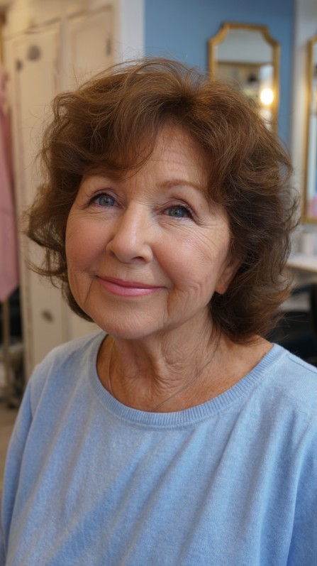 Charming Soft Curly Retro Haircut