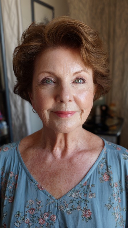 Charming Textured Retro Crop with Soft Volume