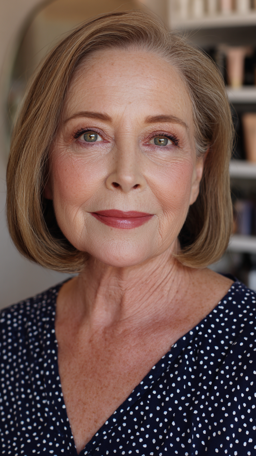 Chic Neck-Length Blunt Bob with Soft Layers