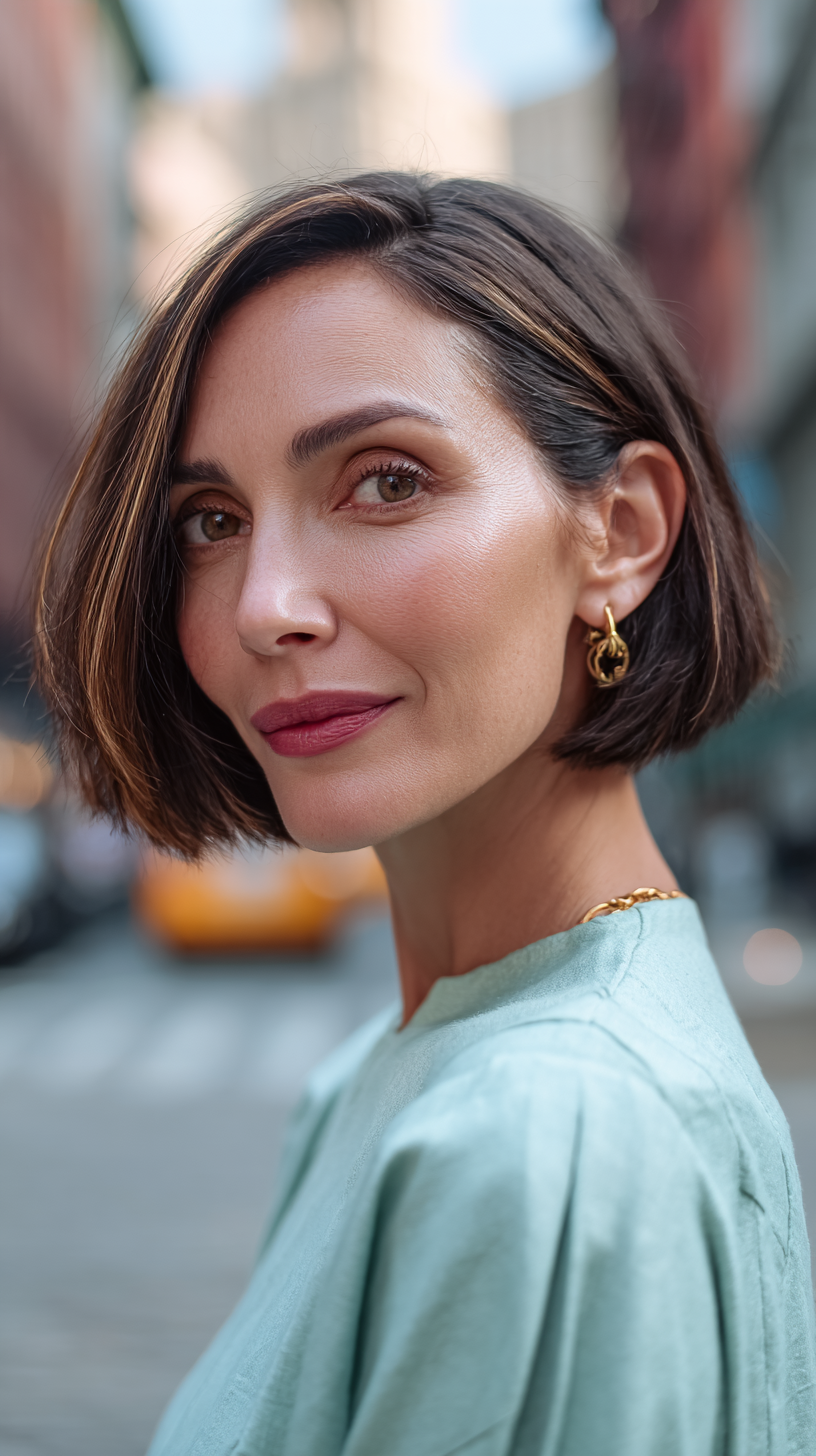 Chic Textured Bob with Soft Waves