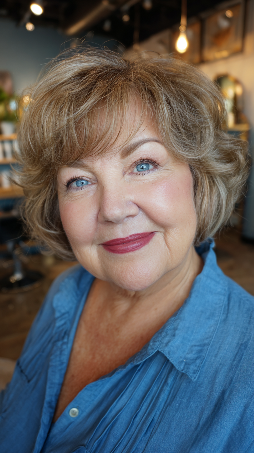 Chic Textured Curly Cut for Effortless Elegance