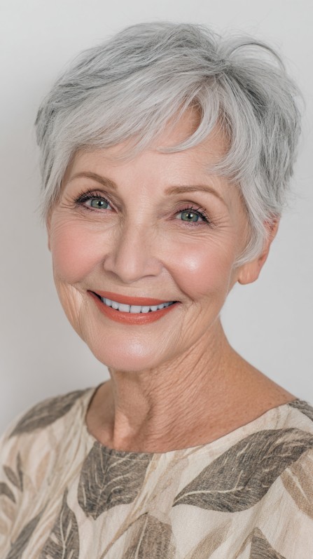 Chic Textured Short Cut with Softly Framed Layers