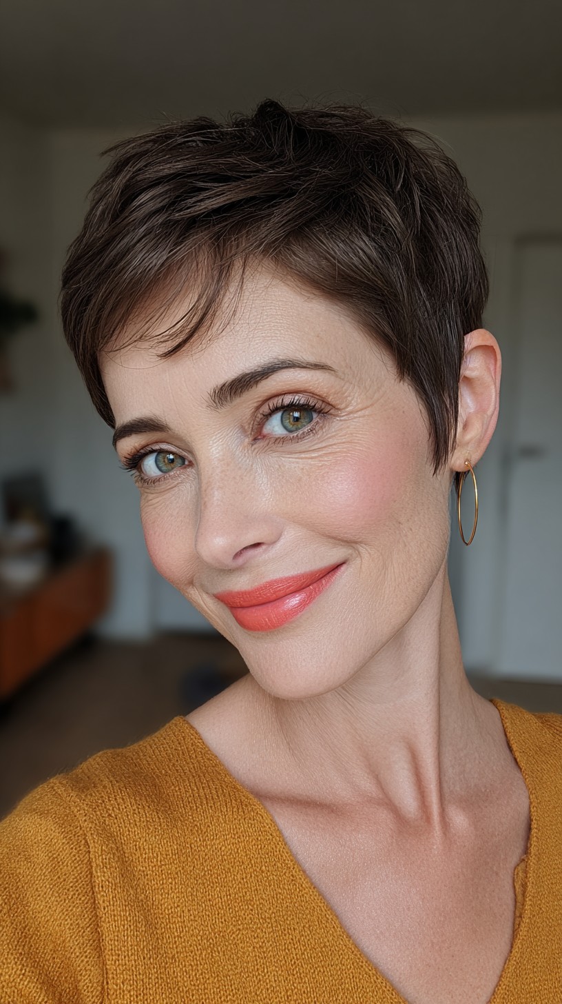Chic Textured Short Pixie Cut with Subtle Layers