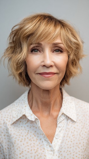 Choppy Textured Crop with Soft Waves