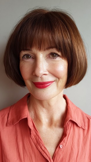 Classic A-Line Bob with Soft Bangs