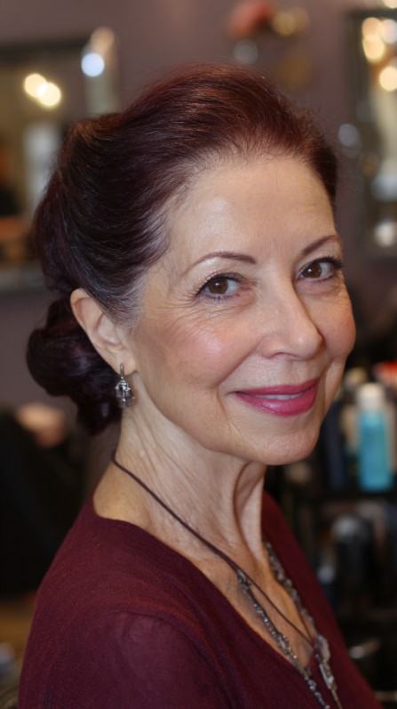 Classic Elegant Twisted Chignon with Subtle Highlights