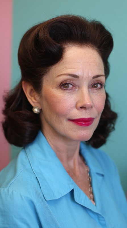 Classic Retro Roll with Glossy Curls