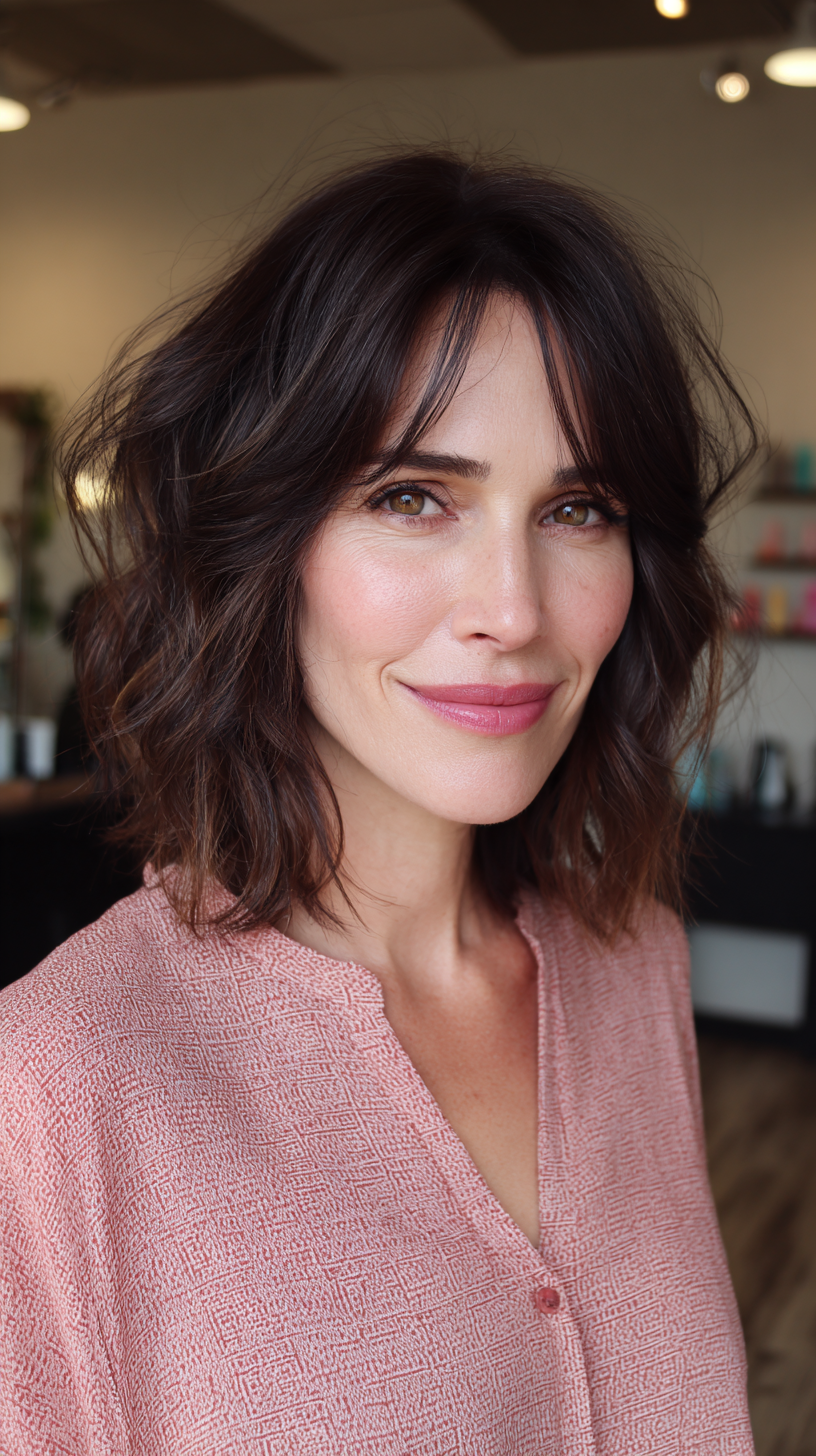 Effortless Textured Lob with Soft Layers