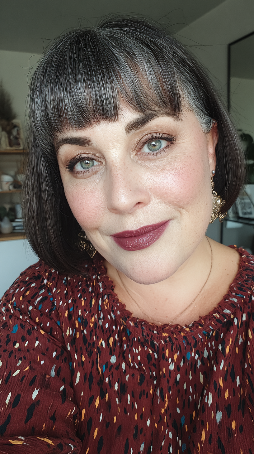 Modern Blunt Bob with Soft Bangs