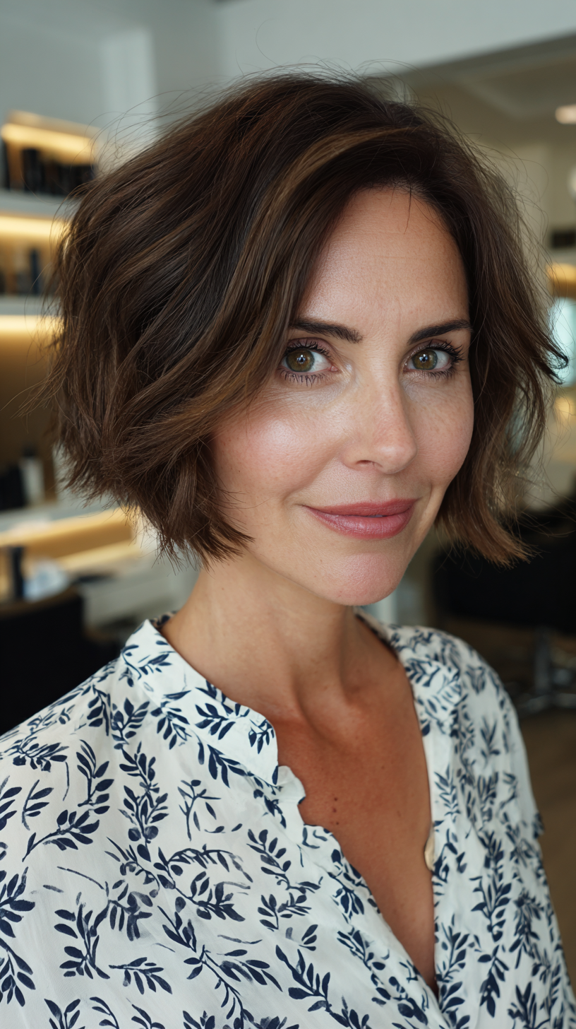 Modern Textured Bob with Soft Waves