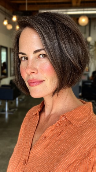 Modern Textured Bob with Subtle Highlights