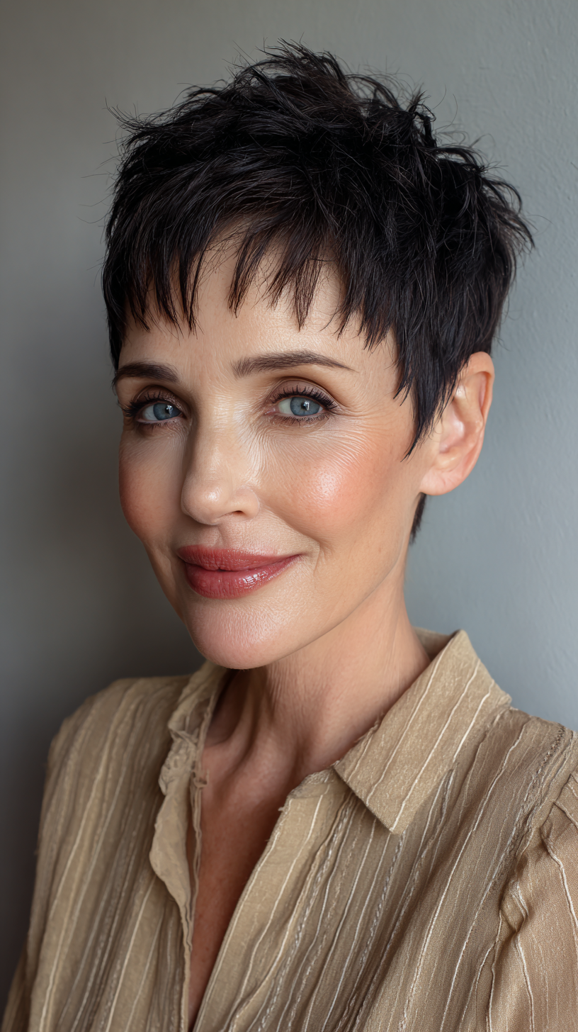 Modern Textured Pixie Cut with Feathered Layers