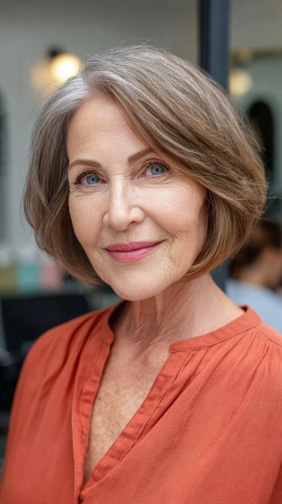Modern Textured Razor-Cut Bob with Subtle Waves