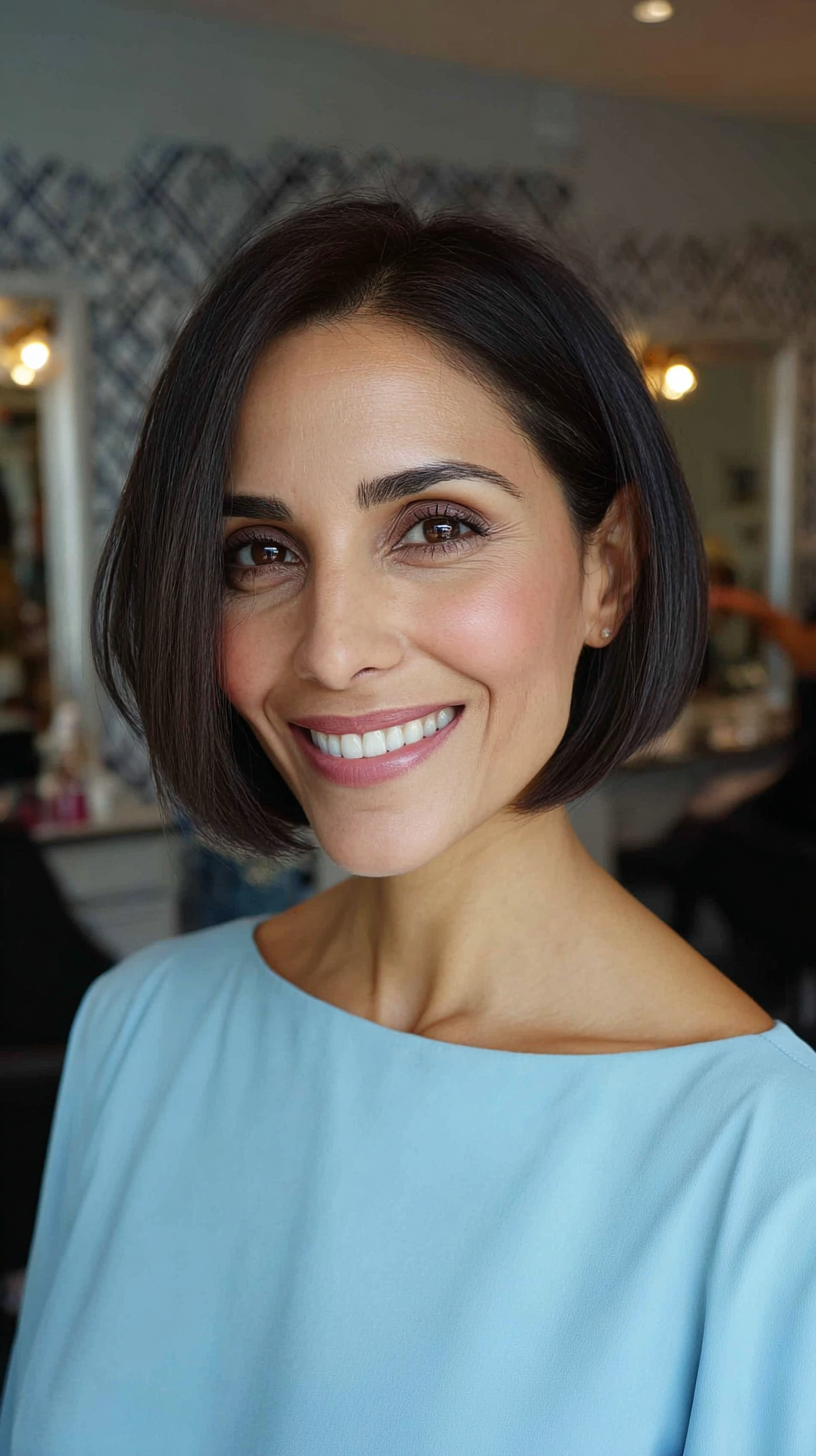 Polished A-Line Bob with Subtle Movement
