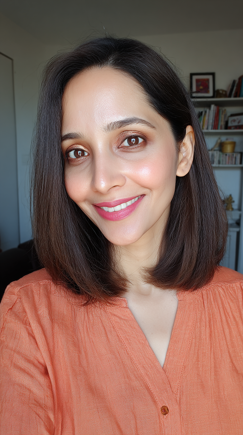 Polished Mid-Length Straight Cut with Subtle Layers